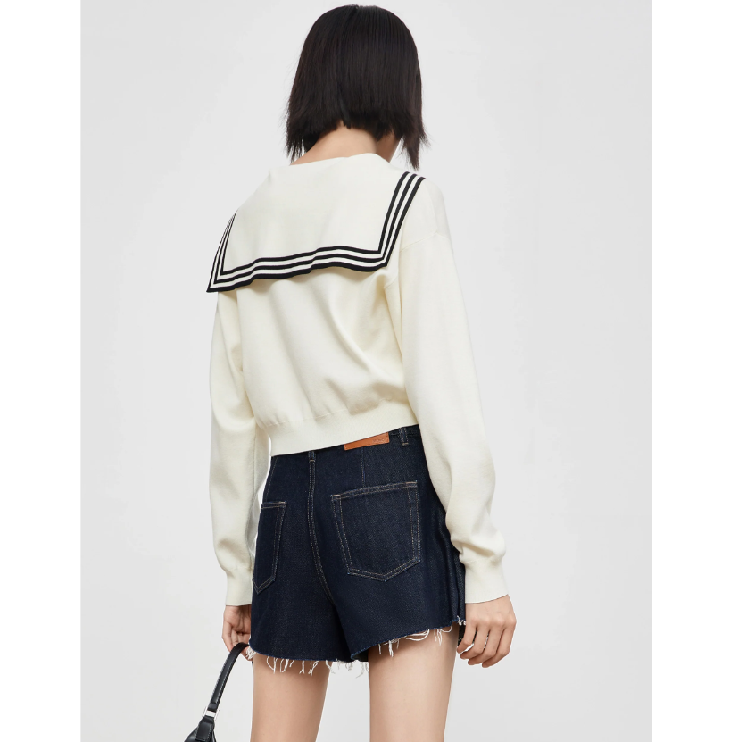 $125 (原价 $205) MO&Co. Contrast 女士金属纽扣针织上衣6.1折特惠 2色可选 