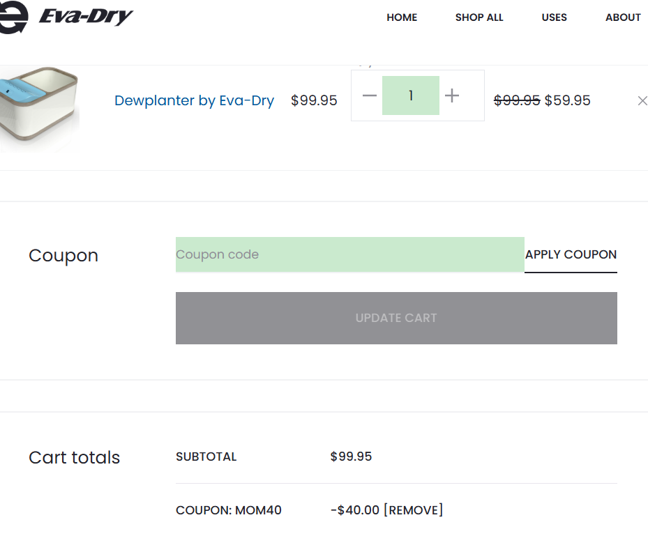 现价$59.95 + 免邮Eva-Dry - Eva-Dry 露珠除湿机，6折