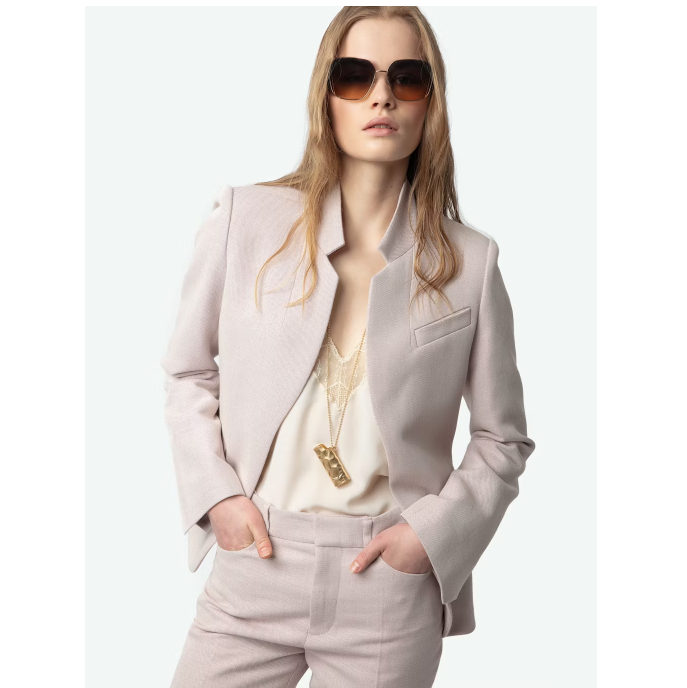 Zadig&Voltaire Very 女士粉色西裝外套5折特惠  $249 (原價 $498) + 免運費Zadig&Voltaire Very 女士粉色西裝外套5折特惠