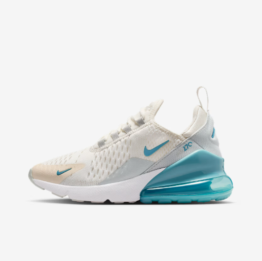 $110.97 (原价 $130) Nike美国官网 Nike Air Max 270 大童款运动鞋8.6折特惠 