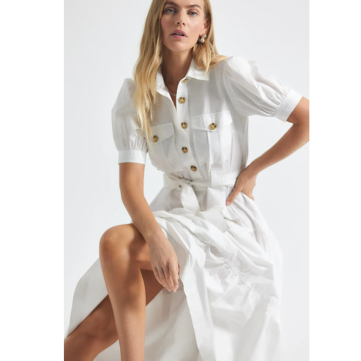 Derek Lam Buffy 工装连衣裙6折热卖 黑白2色可选 $255 (原价 $425) + 免邮Derek Lam Buffy 工装连衣裙6折热卖 黑白2色可选