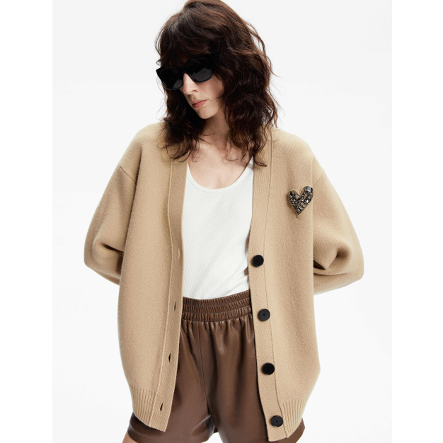 MO&Co. 女士含羊绒针织开衫7.2折特惠 2色可选 $269 (原价 $375) MO&Co. 女士含羊绒针织开衫7.2折特惠 2色可选