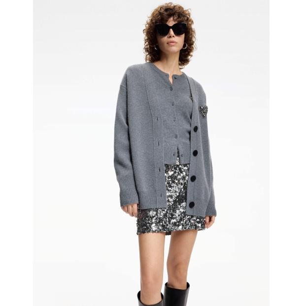 MO&Co. 女士含羊绒针织开衫7.2折特惠 2色可选 $269 (原价 $375) MO&Co. 女士含羊绒针织开衫7.2折特惠 2色可选