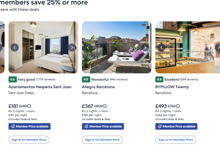 Expedia UK 会员最低75折，秋季冬季以及来年春季的旅行超多酒店特价