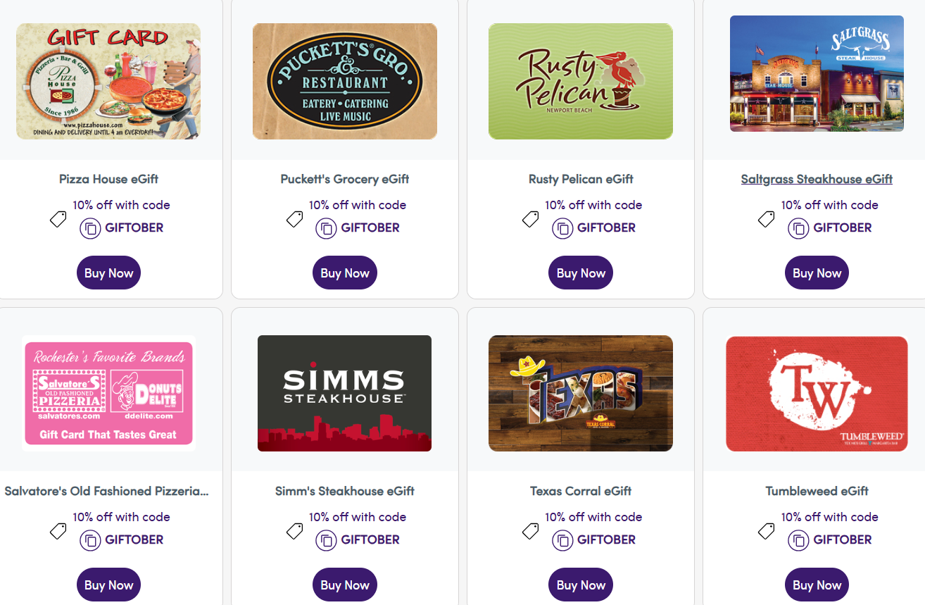 Giftcards.com 精选电子礼卡9折大促 Giftcards.com 精选电子礼卡9折大促