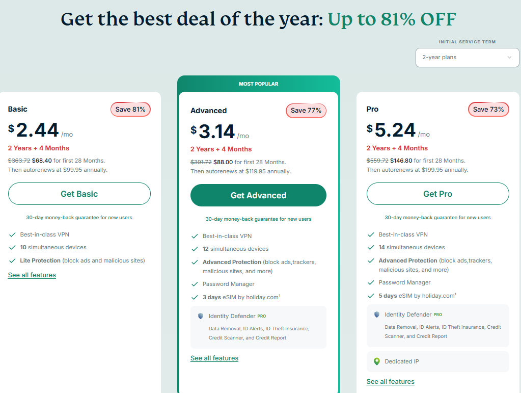 情人節特惠:ExpressVPN 最高可享 81% 折扣 2年特惠僅 $2.44/月,買2年享28個月服務!情人節特惠:ExpressVPN 最高可享 81% 折扣